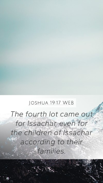 Joshua 19:17 WEB Mobile Phone Wallpaper - The fourth lot came out for Issachar, even for - Mobile Bible Verse Wallpaper