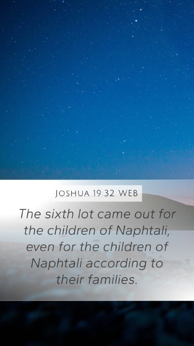 Joshua 19:32 WEB Bible Verse Image
