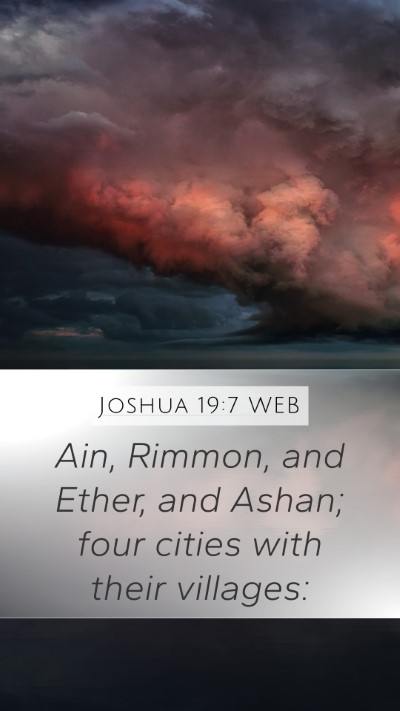 Joshua 19:7 WEB Bible Verse Image