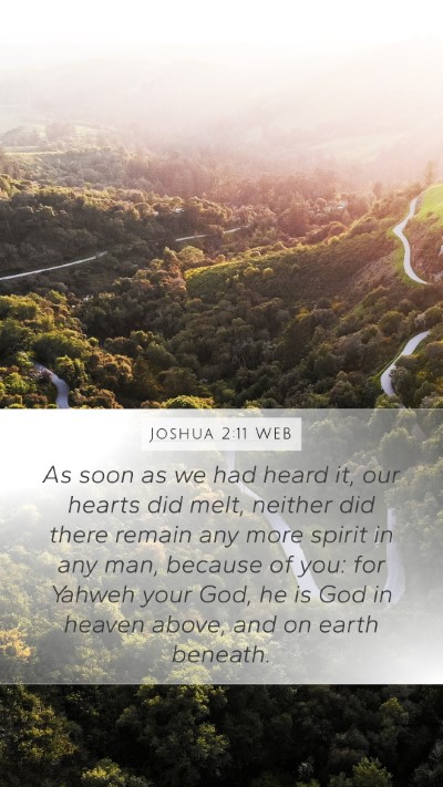 Joshua 2:11 WEB Bible Verse Image