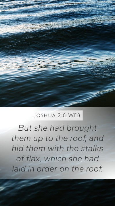 Joshua 2:6 WEB Bible Verse Image