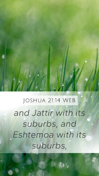 Joshua 21:14 WEB Bible Verse Image