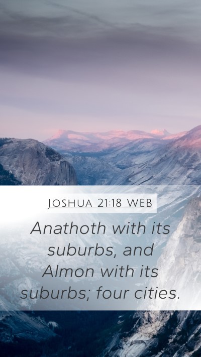 Joshua 21:18 WEB Bible Verse Image