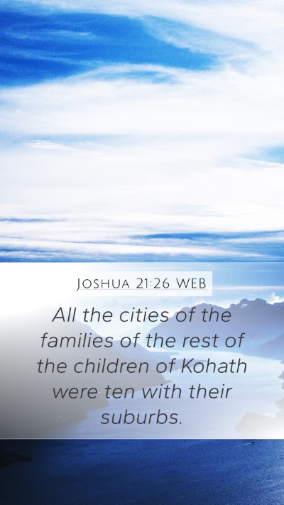 Joshua 21:26 WEB Mobile Phone Wallpaper - All the cities of the families of the rest of the - Mobile Bible Verse Wallpaper