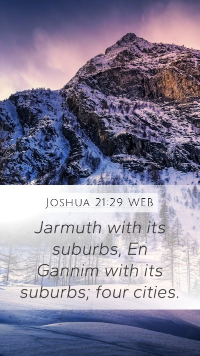 Joshua 21:29 WEB Bible Verse Image