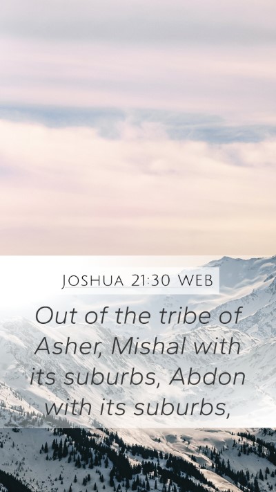 Joshua 21:30 WEB Bible Verse Image