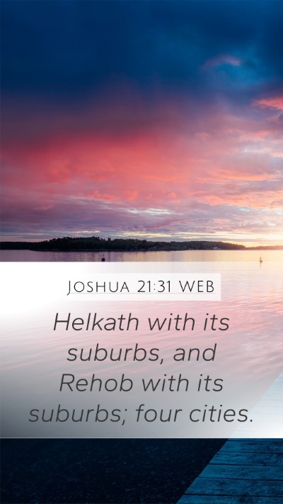 Joshua 21:31 WEB Bible Verse Image