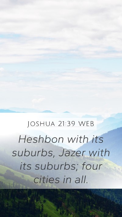 Joshua 21:39 WEB Bible Verse Image