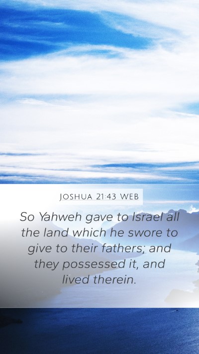 Joshua 21:43 WEB Bible Verse Image