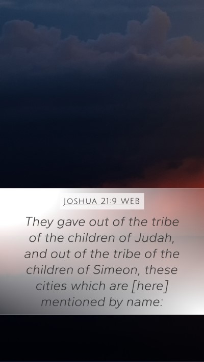 Joshua 21:9 WEB Mobile Phone Wallpaper - They gave out of the tribe of the children of - Mobile Bible Verse Wallpaper