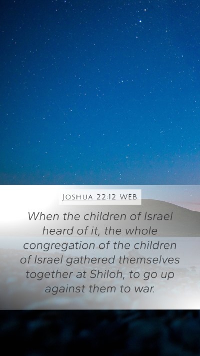 Joshua 22:12 WEB Bible Verse Image