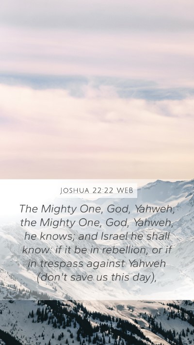 Joshua 22:22 WEB Bible Verse Image