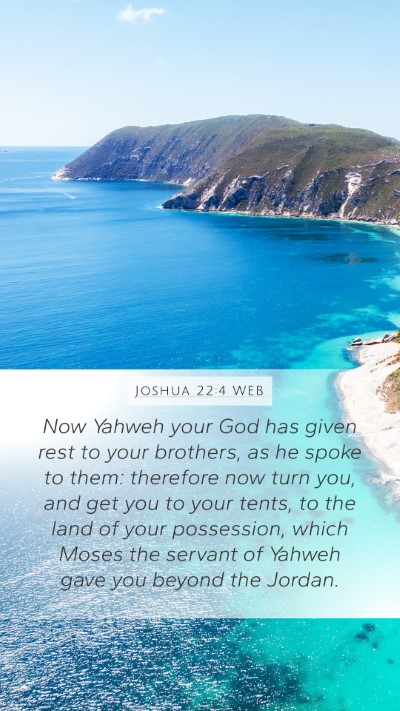 Joshua 22:4 WEB Bible Verse Image