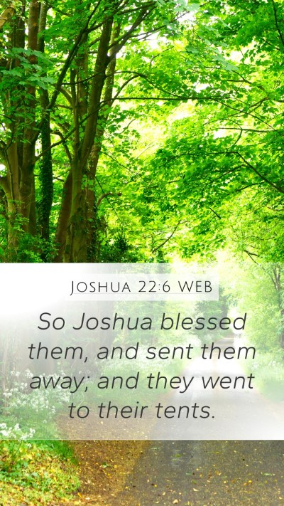 Joshua 22:6 WEB Bible Verse Image