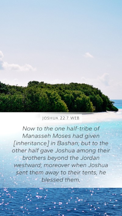 Joshua 22:7 WEB Bible Verse Image