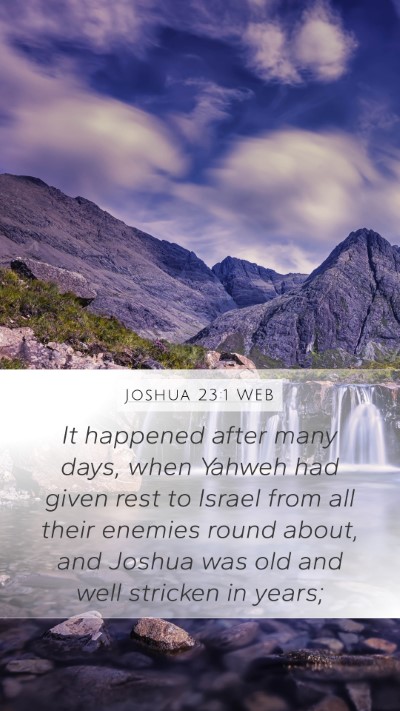 Joshua 23:1 WEB Bible Verse Image
