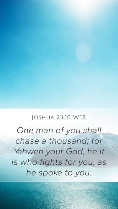 Joshua 23:10 WEB Bible Verse Image