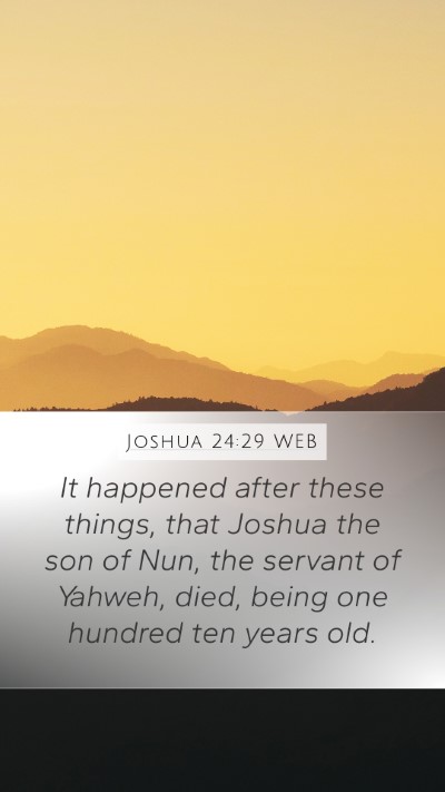 Joshua 24:29 WEB Bible Verse Image