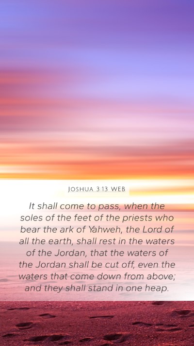 Joshua 3:13 WEB Bible Verse Image