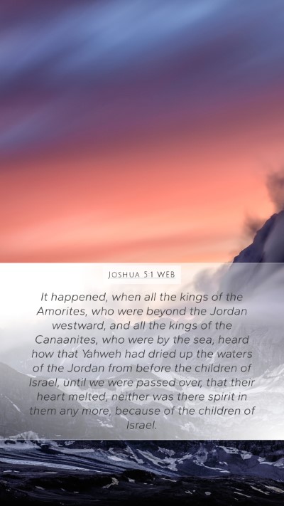 Joshua 5:1 WEB Bible Verse Image
