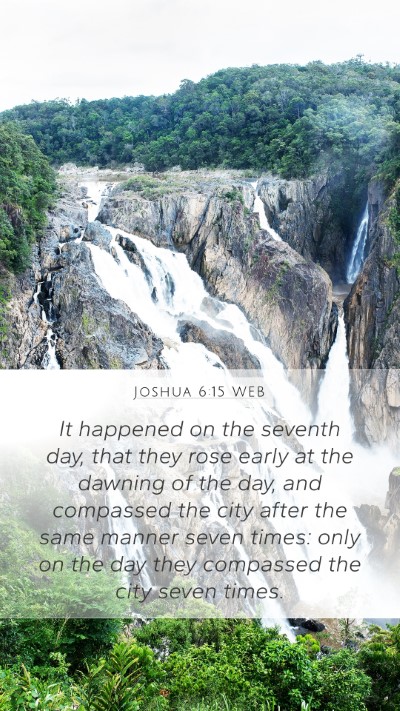 Joshua 6:15 WEB Bible Verse Image
