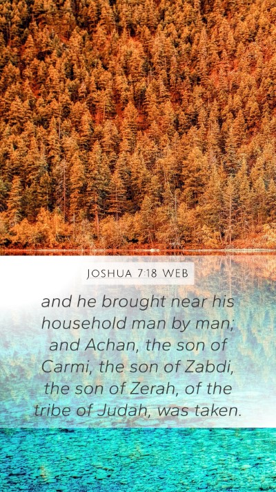 Joshua 7:18 WEB Bible Verse Image