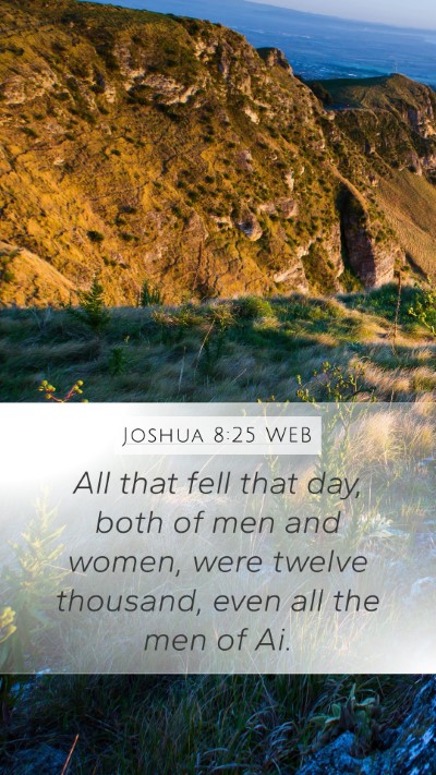 Joshua 8:25 WEB Bible Verse Image