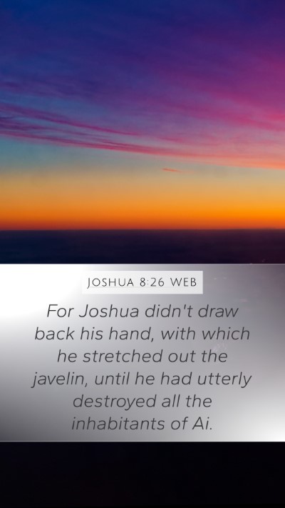 Joshua 8:26 WEB Bible Verse Image