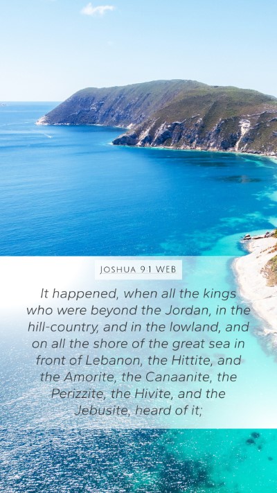 Joshua 9:1 WEB Bible Verse Image