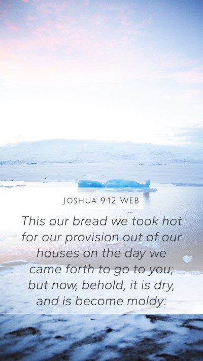 Joshua 9:12 WEB Mobile Phone Wallpaper - This our bread we took hot for our provision out - Mobile Bible Verse Wallpaper