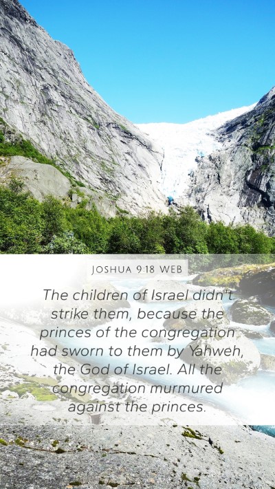 Joshua 9:18 WEB Bible Verse Image