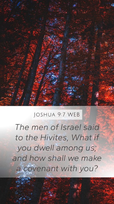 Joshua 9:7 WEB Mobile Phone Wallpaper - The men of Israel said to the Hivites, What if - Mobile Bible Verse Wallpaper