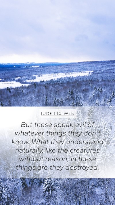 Jude 1:10 WEB Bible Verse Image