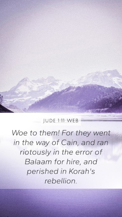 Jude 1:11 WEB Bible Verse Image