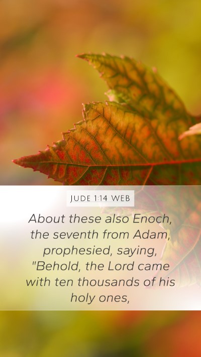 Jude 1:14 WEB Bible Verse Image