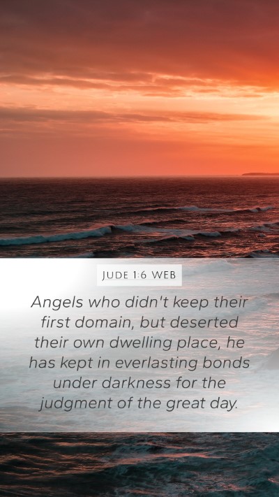Jude 1:6 WEB Bible Verse Image