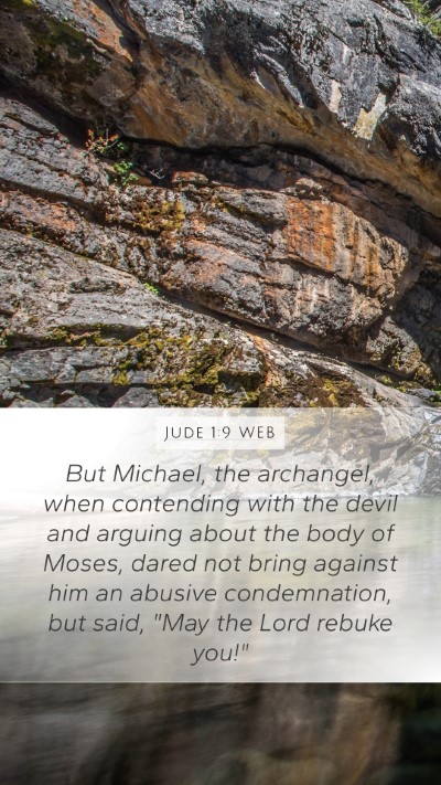 Jude 1:9 WEB Bible Verse Image