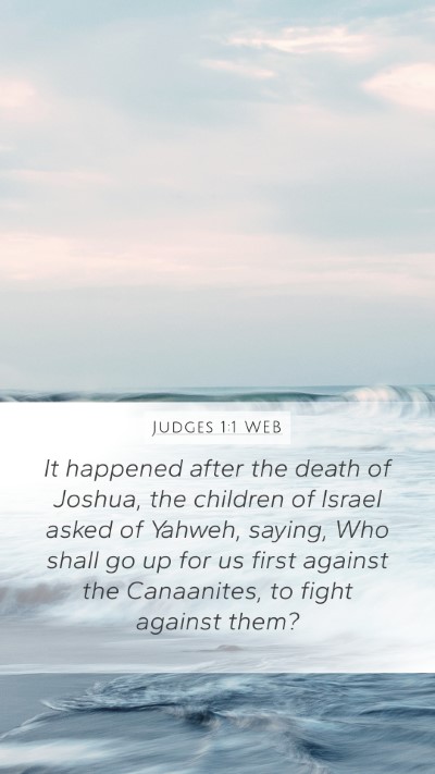 Judges 1:1 WEB Bible Verse Image