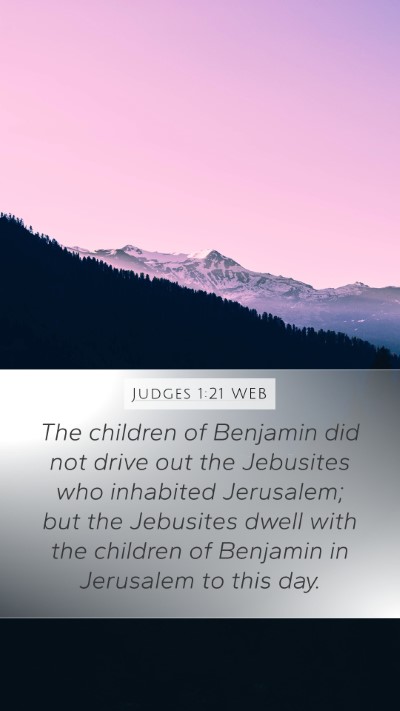 Judges 1:21 WEB Bible Verse Image