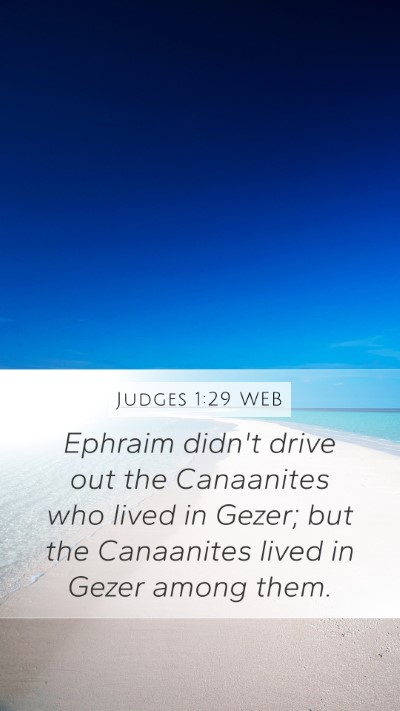 Judges 1:29 WEB Bible Verse Image