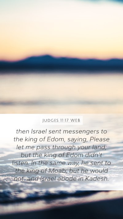 Judges 11:17 WEB Bible Verse Image