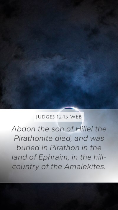 Judges 12:15 WEB Bible Verse Image