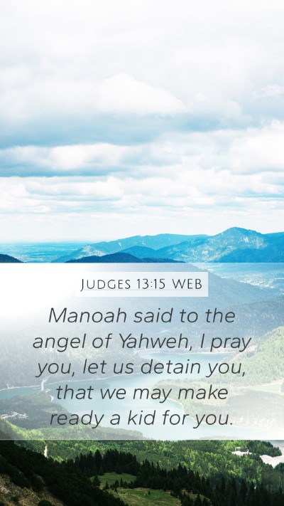 Judges 13:15 WEB Bible Verse Image