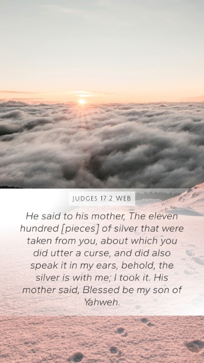 Judges 17:2 WEB Bible Verse Image