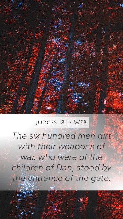 Judges 18:16 WEB Bible Verse Image
