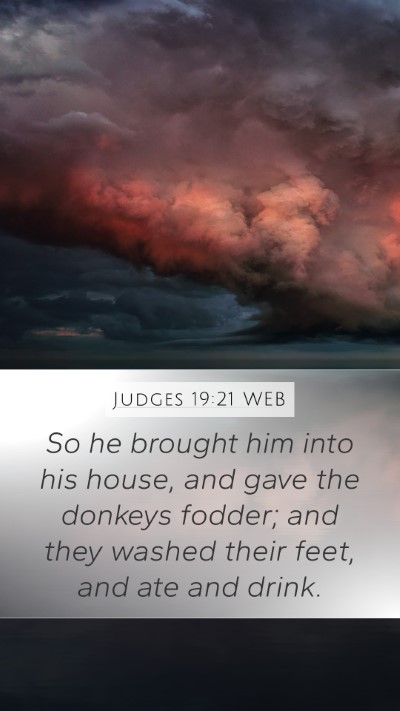 Judges 19:21 WEB Bible Verse Image