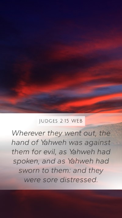 Judges 2:15 WEB Bible Verse Image