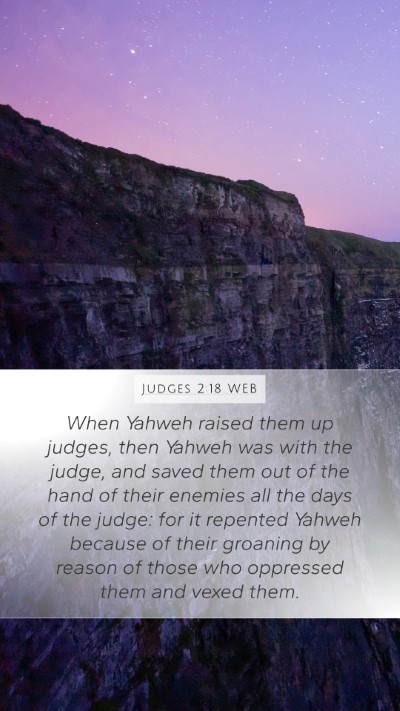 Judges 2:18 WEB Bible Verse Image