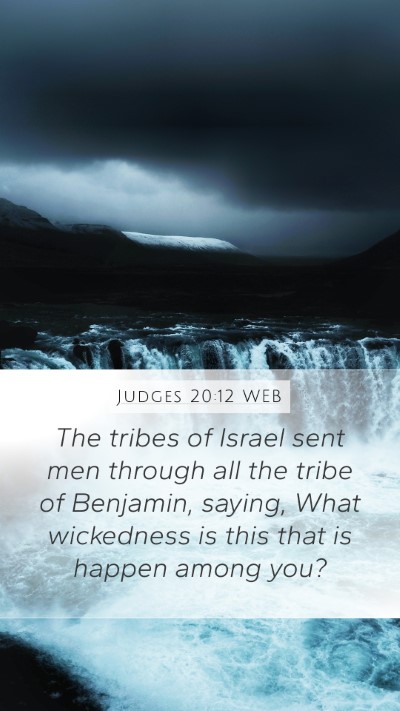 Judges 20:12 WEB Bible Verse Image
