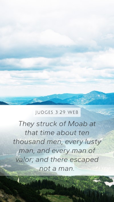 Judges 3:29 WEB Bible Verse Image